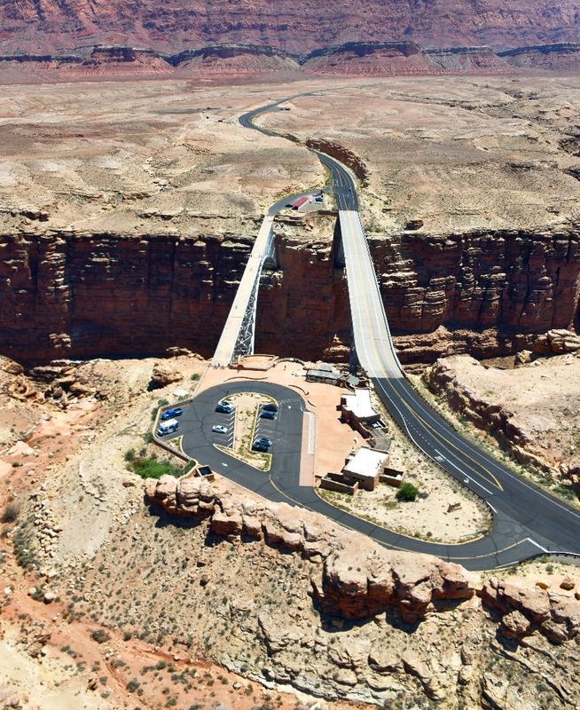 Historic Navajo Bridge, Navajo Bridge Interpretive Center, Colorado River, Marble Canyom, Echo Cliffs, Arizona 539a