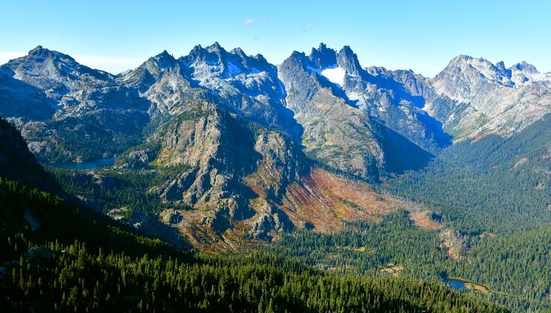 Delate Meadow, Pete Lake, Chikamin Peak, Spectale Lake, Lemah Mountain, Chimney Rock, Summit Chief Mountain, Cascade Mountains, 
