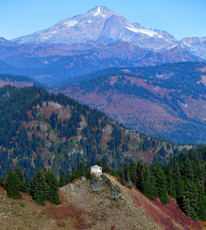 Evergreen Mountain Lookout, Evergreen Mountain, Glacier Peak, Cascade Mountains, Washington 218  