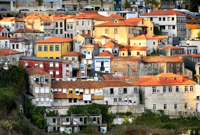 Sunset on Fontainhas Section of Porto, Portugal, 1038 
