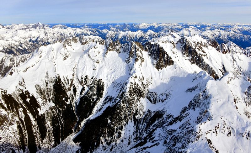 The North Picket Range, Mt Challenger, Crooked Thumb Peak, Phantom Peak, Mt Crowder, Mt Fury, North Cascades Mountain