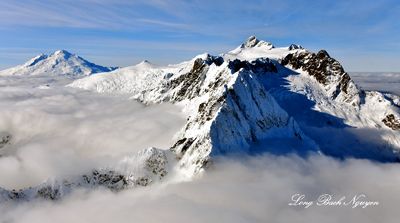 Mount Shuksan, Nooksack Tower, Summit Pyramid, The Hourglass, Jagged Ridge, Nooksack Cirque, Crystal Glacier, Mount Baker, North