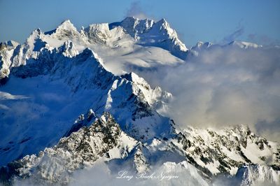 Spire Point, Spire Glacier, Dome Glacier, Dome Peak, Bonanza Peak, North Cascades Mountain, Washington