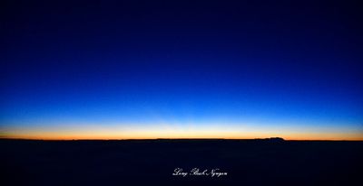 Blue Sunset at 43000 feet over Eastern Washington looking West 1367 