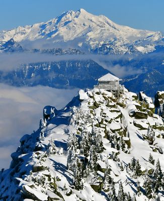 Mount Pilchuck Lookout, Sloan Peak, Glacier Peak, Cascade Mountains, Washington 075 