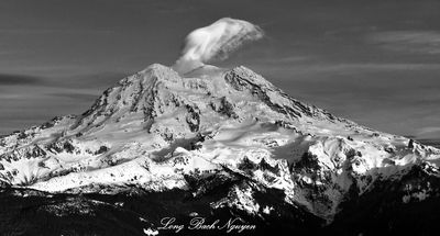 Mount Rainier, Mowich Face, Edmund Glacier, Sunset Ridge, Sunset Amphitheater, Liberty Cap, Columbia Crater, 