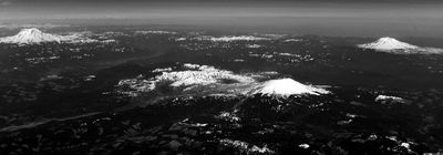 Mount St Helens National Volcanic Monumment, Spirit Lake, Mount Rainier National Park, Mount Adams,  Cascade Nountains, Washingt