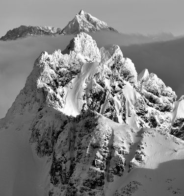 Overcoat Peak, Mount Stuart of Stuart Range, Cascade Mountains, Washington 798b  