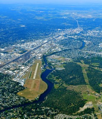 Felts Field, Spokane River, BNSF, Spokane Valley, Downtown Spokane, Spokane International Airport, Washington 252