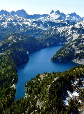Big Heart Lake, Angeline Lake, Summit Chief, Overcoat Peak, Chimney Rock, Lemah Mountain, Cascade Mountains, Washington 289