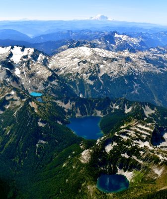 Lake Clarice Terrae Mt, Marmot Lake, No Name Lake, Jade Lake, Dip Top Peak and Gap, Pea Soup Lake, Lynch Glacier, Mt Daniel 