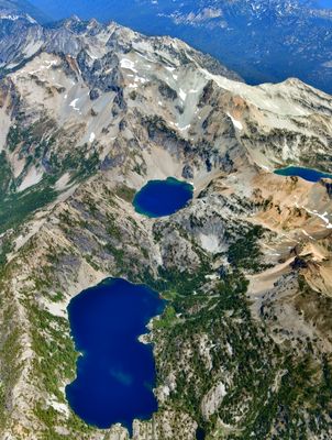 Spade Lake, Venus Lake, Circle Lake, Mount Daniel, Dip Top Peak and Gap, Lynch Peak, Cascade Mountains, Washington 357