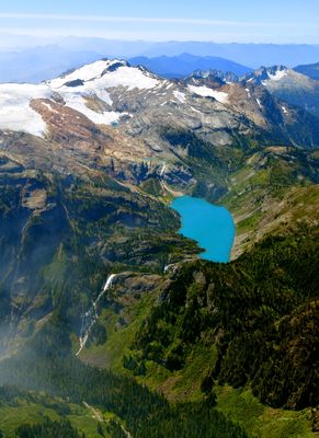 Bacon Peak, Green Lake Glacier, Canadian Bacon, Bacon Lake Falls, Green Lake, Green Lake Falls, North Cascades Mountain, Washing