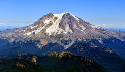 Mount Rainier, Sunset Amphitheater, Sunset Ridge, St Andrews Rock, Puyallup Glacier, Tahoma Glacier,  Point Success, Success Cle