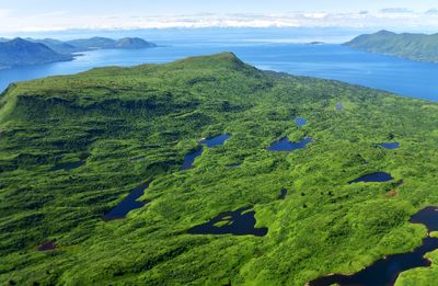 View of Uganik Island, Uganik Bay and Passage, Noisy Islands, Cape Uganik, Broken Pt, Shelikof Strait, Katmai National Park 