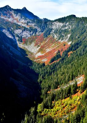 Excelsior Creek and Ragged Ridge with Autumn Foliages, Index, Washington 242  