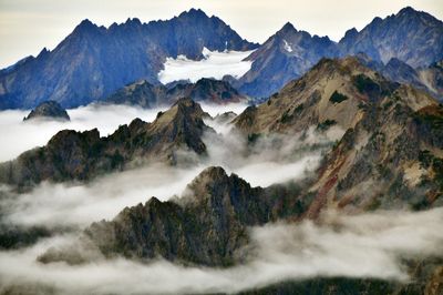 Mount Duckabush, ONeil Peak, White Mountain, West Peak, Mount Anderson, East Peak, Olympic Mountain, Washington 349