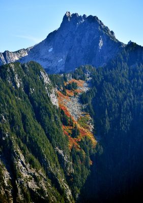Ground Colors on Canyon Creek valley, Gunnshy Peak and Jumpoff Ridge, Cascade Mountains, Washington 191