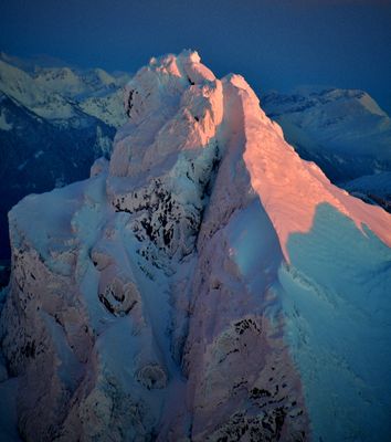 Pink Color on Three Fingers Lookout, Three Fingers, Cascade Mountains, Washington 1152  