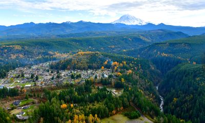 Town of Carbonado, Carbon River, Brunt Mountain, Carbon Ridge, Pitcher Mtn, Mount Rainier, Washington 329a  