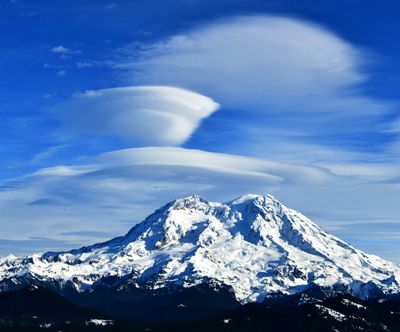 Standing Lenticular Formation by Mount Rainier, Cascade Mountains, Washington 293  