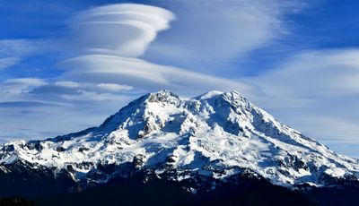 Standing Lenticular Formation by Mount Rainier, Cascade Mountains, Washington 347 