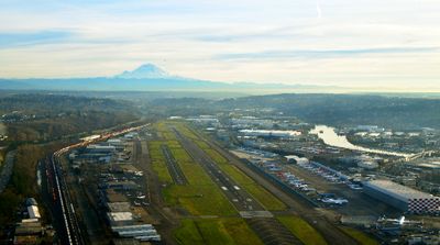 Late afternoon Light over Boeing Field, and Mount Rainier, Seattle Washington 279 
