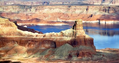 Gunsight Butte, Lake Powell, Padre Bay, Gooseneck Point, Colorado River, Utah 144  