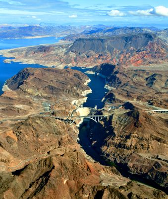 Hoover Dam, Black Canyon, Sugarloft Mtn, Colorado River, Promontory Point, Lake Mead, Paint Pots, Fortication Hill 