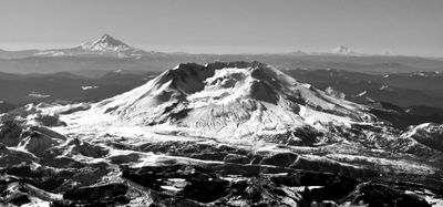 Mount St Helens, Mount Hood, Mount Jefferson, Mount Washington, Washington Oregon 008a  