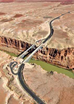 Navajo Bridges, Marble Canyon, Colorado River, US 89 Alt, Echo Cliffs, Navajo Nation, Arizona 1080 