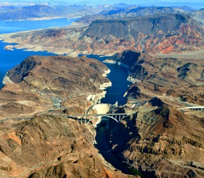 Hoover Dam, Black Canyon, Sugarloft Mtn, Colorado River, Promontory Point, Lake Mead, Paint Pots, Fortication Hill, Boulder Cany