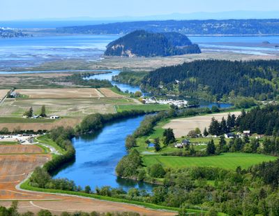 North Fork Skagit River, Fir Island, Blake's Skagit Resort & Marina, Fish Town, Skagit Bay Estuary, Ika Island, Skagit Bay, 