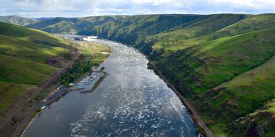 Lower Granite Lake, Lower Granite airfield, Lower Granite Dam, Snake River, Lake Bryan, Almota, Palouse Hills, Washington 519