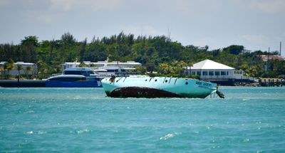 Good Luck Abandoned Sailboat, Marsh Harbor, Bahamas 284 