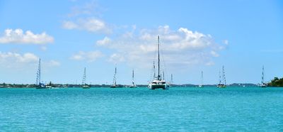 Sailboats in Marsh Harbour bay, Bahamas 267  