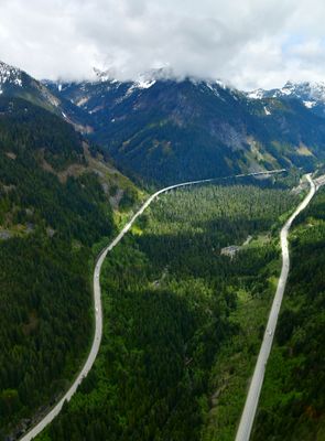 Interstate 90 East and West, South Fork Snoqualmie River, Denny Creek and Mountain, Guye Peak, Snoqualmie Pass, Washington 174