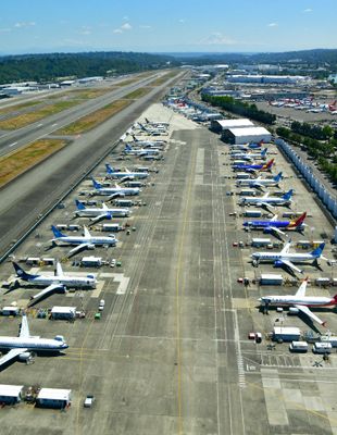 Boeing Flight Test at Boeing Aircraft Company, Boeing Field, Mount Rainier, Seattle, Washington 077