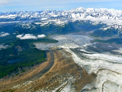 Berg Lakes, Steller Glacier, Carbon Mountain, Martin River Glacier, Mount Tom White, Wrangell St Elias Wilderness, Alaska 1213