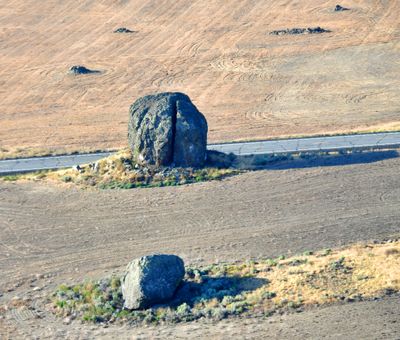 Yeager Rock, glacial erratics, haystack rocks, Mansfield, Washington 1012