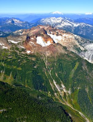 Mount Buckindy, Snowking Mountain, Mount Chaval, Mount Baker, Mount Shuksan, North Cascades Mountain, Washington 387