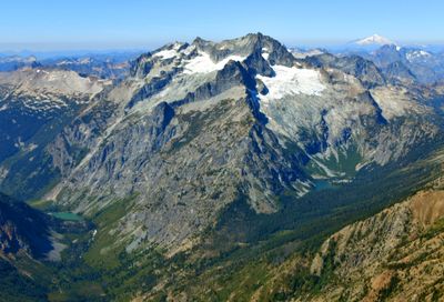 Bonanza Peak, Isella Glacier, Mary Green Glacier, Railroad Creek, Hart Lake, Holden Creek, Holden Lake, Mount Baker