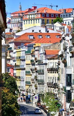 Colorful Buildings on Rua de San Paulo, Lisbon, Portugal 129