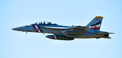 Bounty Hunters, VFA-2, Strike Fighter Squadron 2, United States Navy FA-18F Super Hornet , Departing Boeing Field, Seattle, Wash