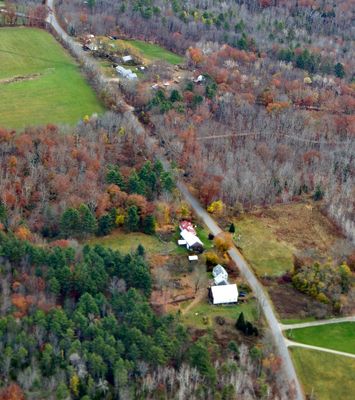 Scenic Drive in Late Fall Colors in Waterville Maine 043a