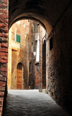 Narrow Archway in Sienna, Tuscany, Italy 325  
