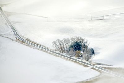 Winter Landscape and Farm House on Thorn Creek Road and Highway 95, Genesee Idaho 331