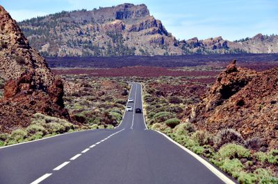 Drving across lava field on TF-38 to Tenerife National Park, Spain 584