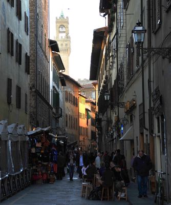 Borgo dei Greci and Tower on Palazzo Vecchio, Florence, Italy 442