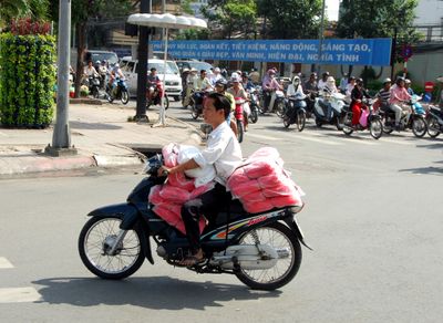 Delivery on Honda Scooter, Saigon, Vietnam 172  